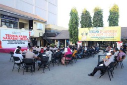 Polres Tanjung Perak Ajak Media Syukuran