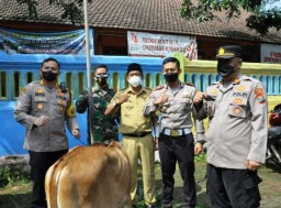 Satlantas Polres Pasuruan Gelar Vaksin Hadiah Sapi
