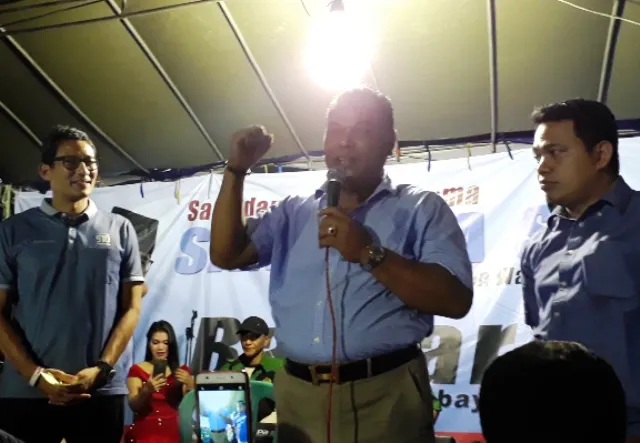 Sandiaga Uno Minta Masyarakat Coblos Hendro dan Rahmat