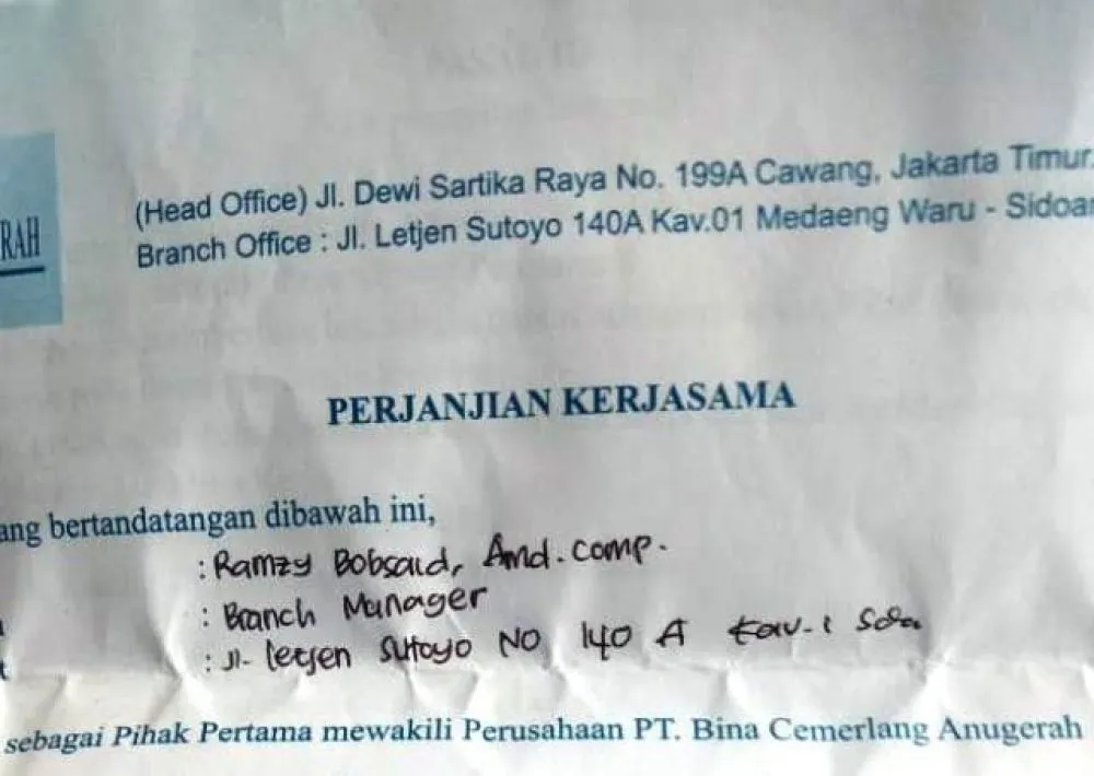 PT Bina Cemerlang Anugerah Akali Calon Pekerja?