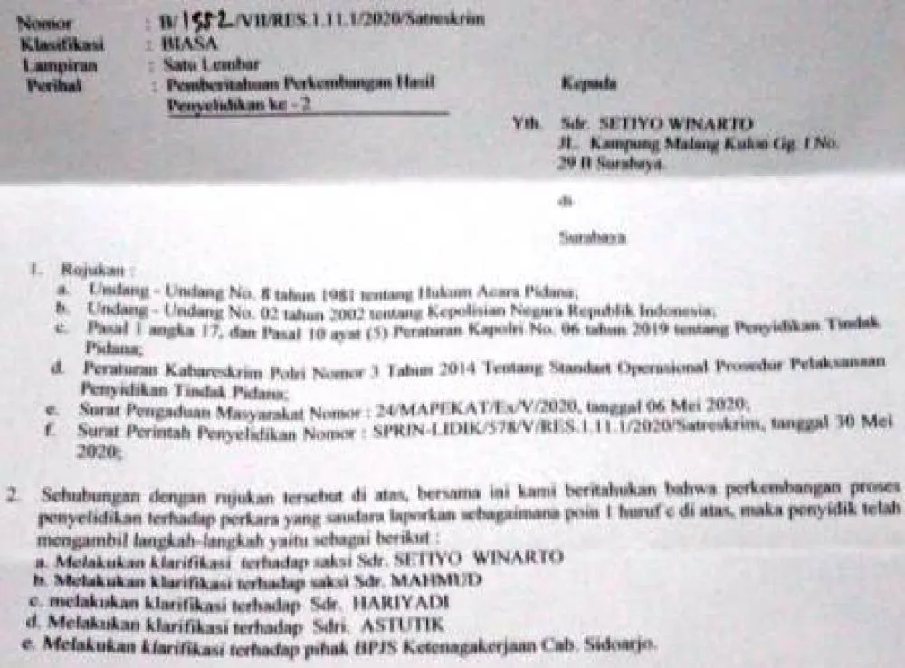 Management Pabrik Rambut Sidoarjo Dipolisikan
