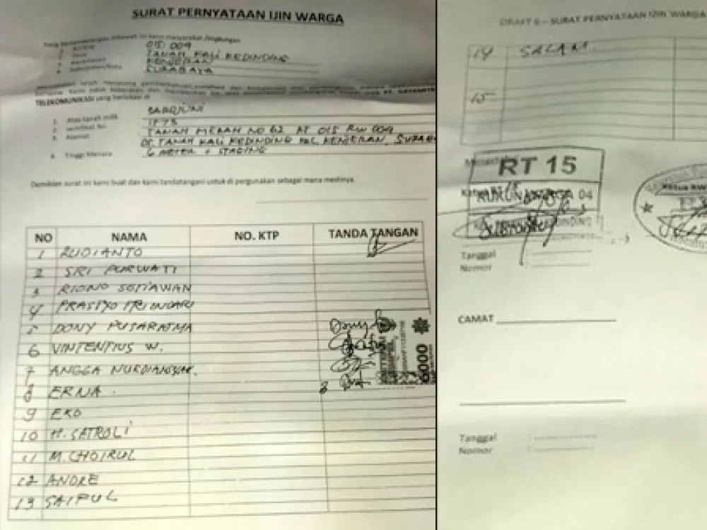 Izin Menara BTS Telkomsel Tanah Merah Dipertanyakan