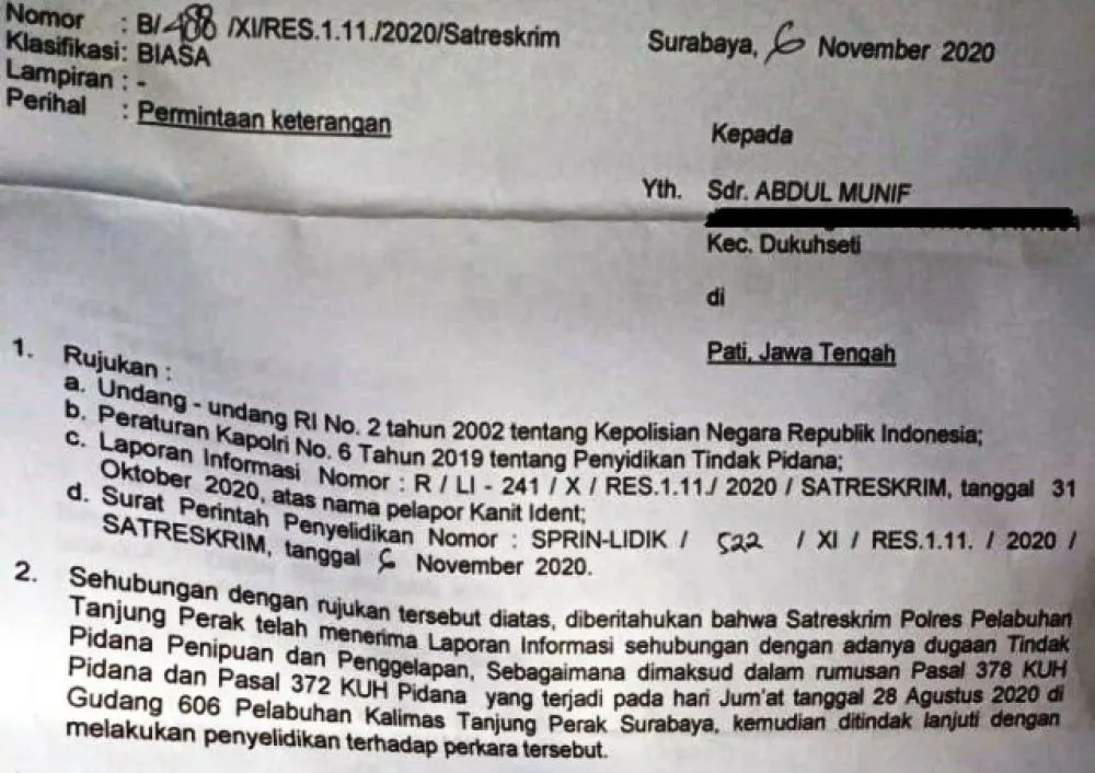 Gelar Perkara KM Senja Persada Rencana Minggu Ini