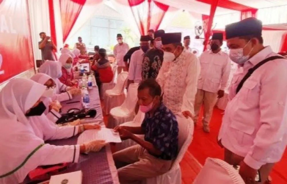 DPC Gerindra Pasuruan Bagikan 1.500 Dosis Vaksin