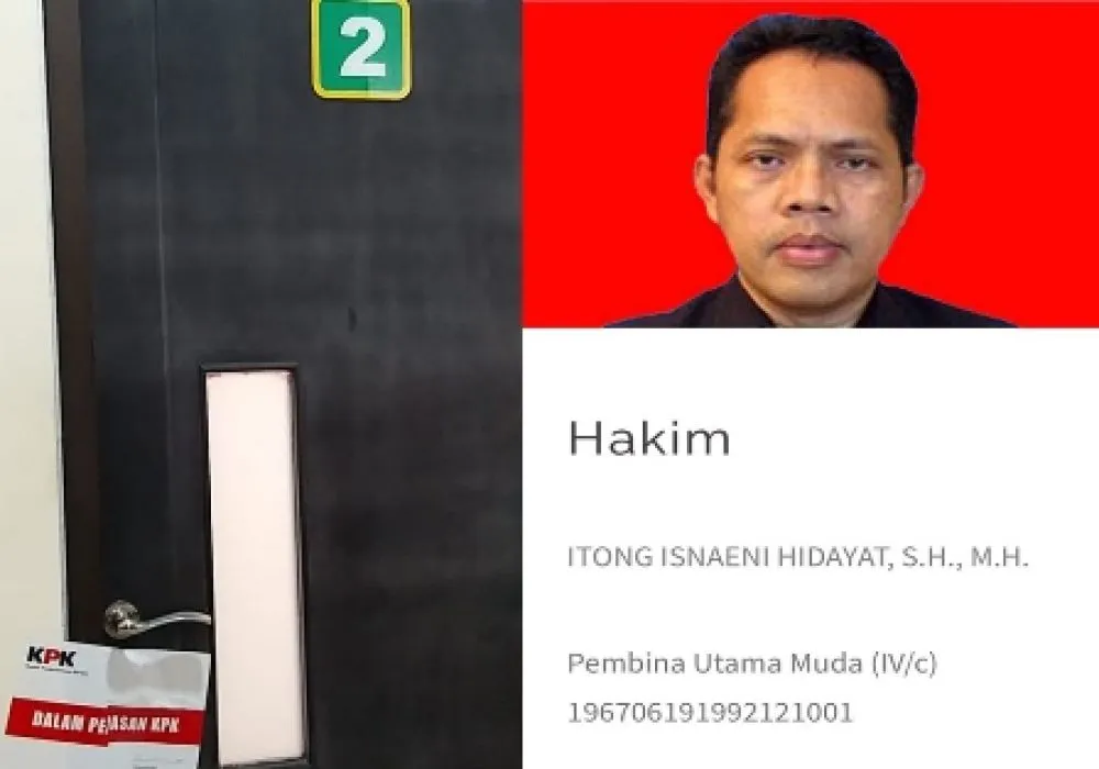 KPK Tetapkan Hakim Itong Isnaini Hidayat Tersangka