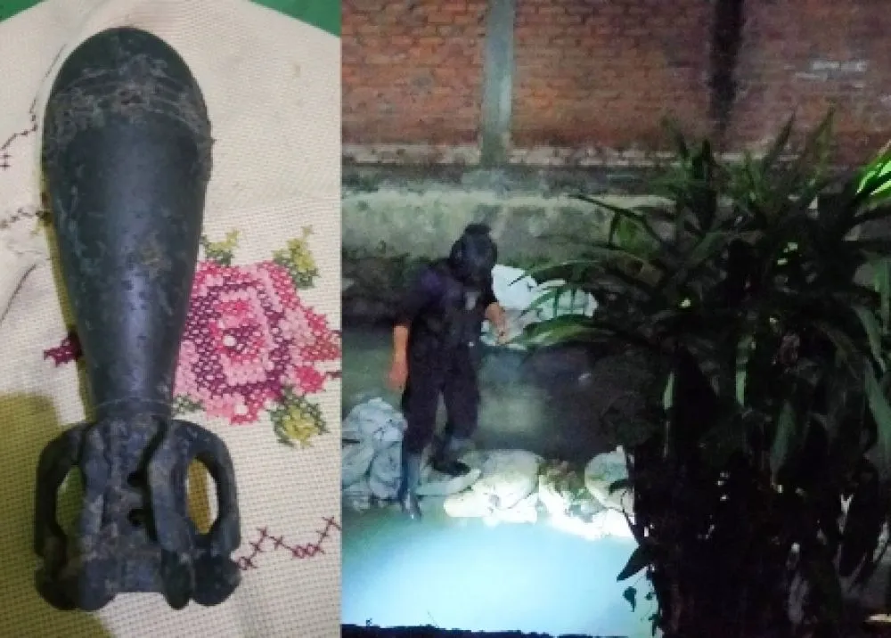 Warga Dupak Lempar Mortir Aktif ke Jalan