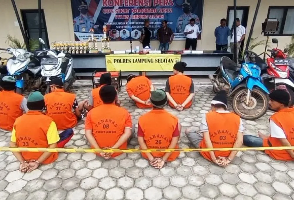 Polres Lampung Selatan Pamer Tangkapan Begal