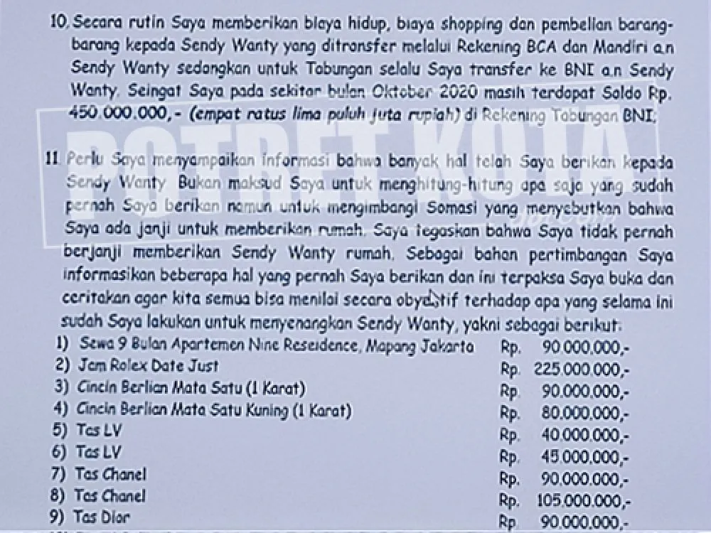 Asmara Terlarang Sahat Tua Simanjuntak dengan Sendy Wanty Terungkap Disidang