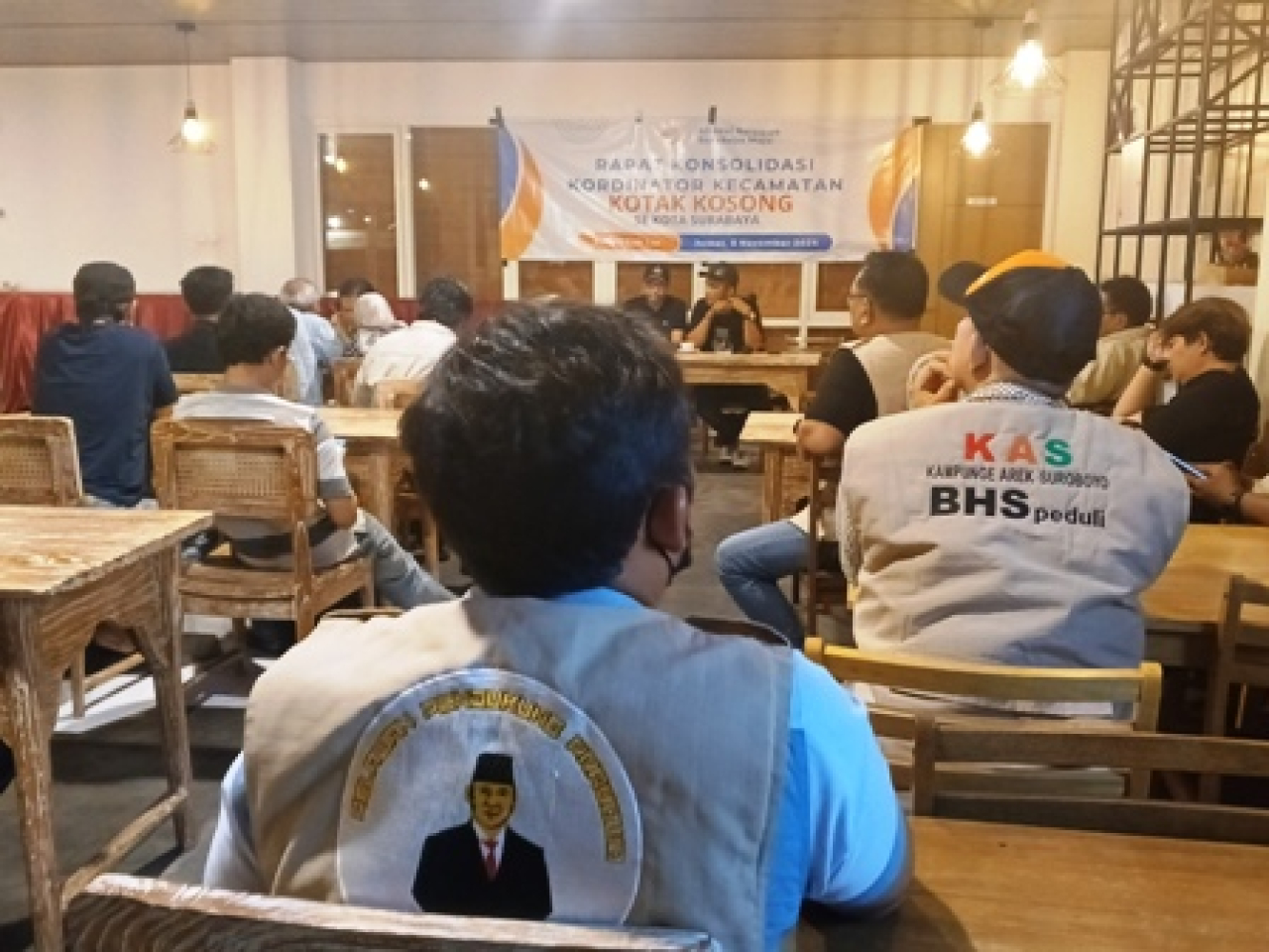 Konsolidasi pemenangan kotak kosong Pilkada Surabaya.