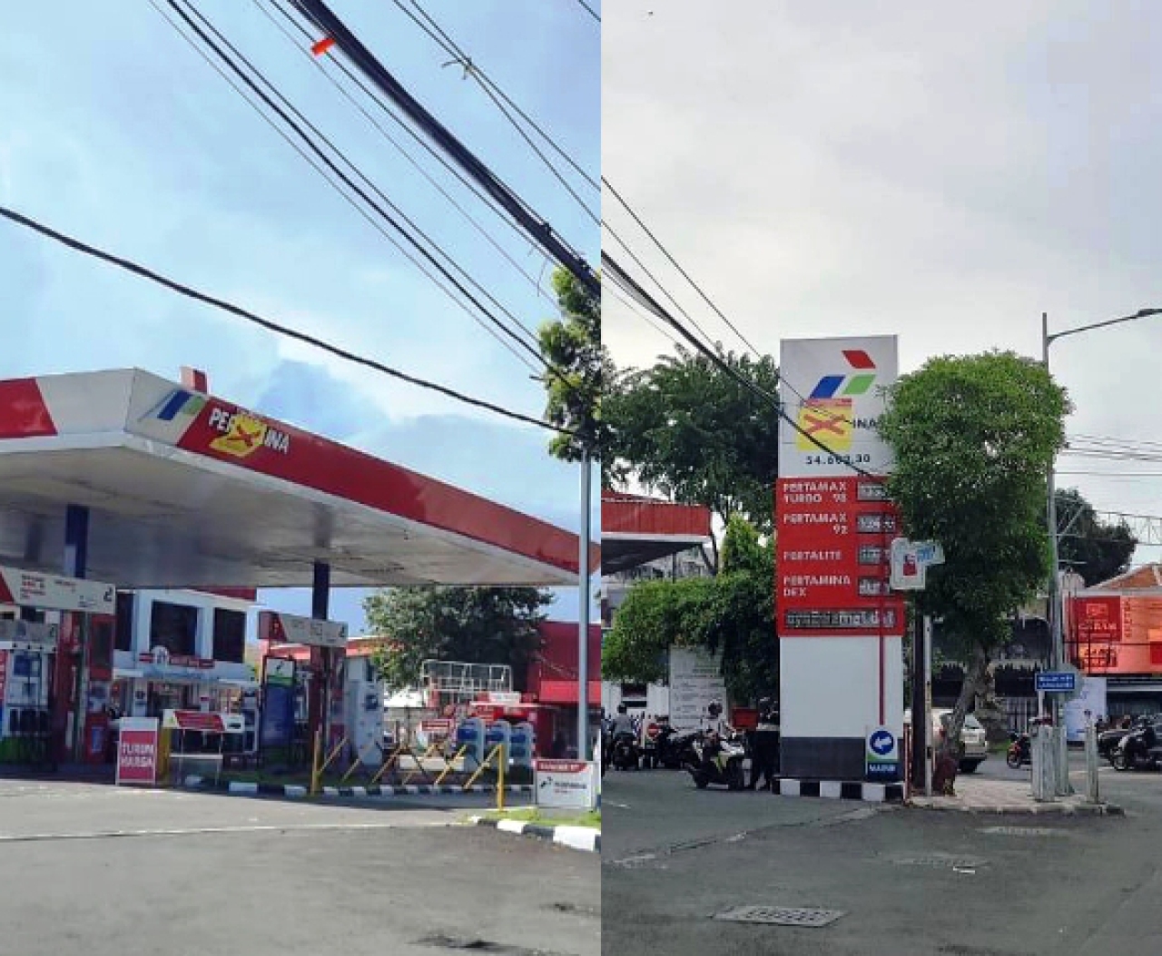Tanda X di beberapa tempat SPBU wilayah Surabaya.