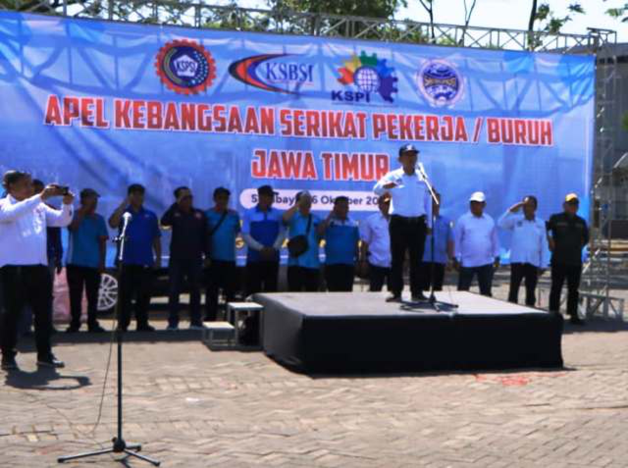 Apel Kebangsaan Serikat Buruh di GOR Delta Sidoarjo