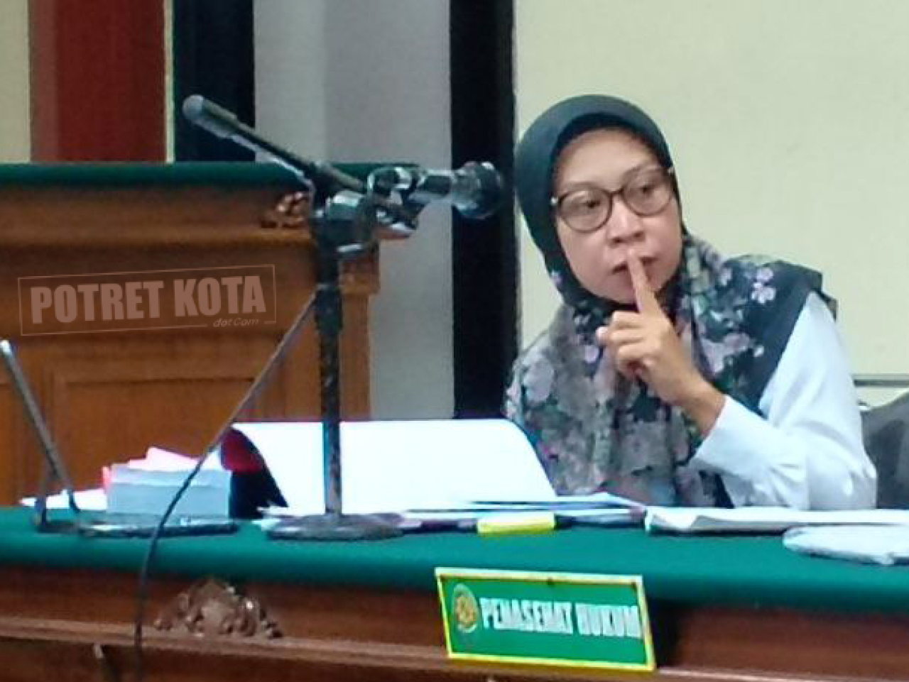 Terdakwa Nafiaturrohmah, S.H.,M.Kn.