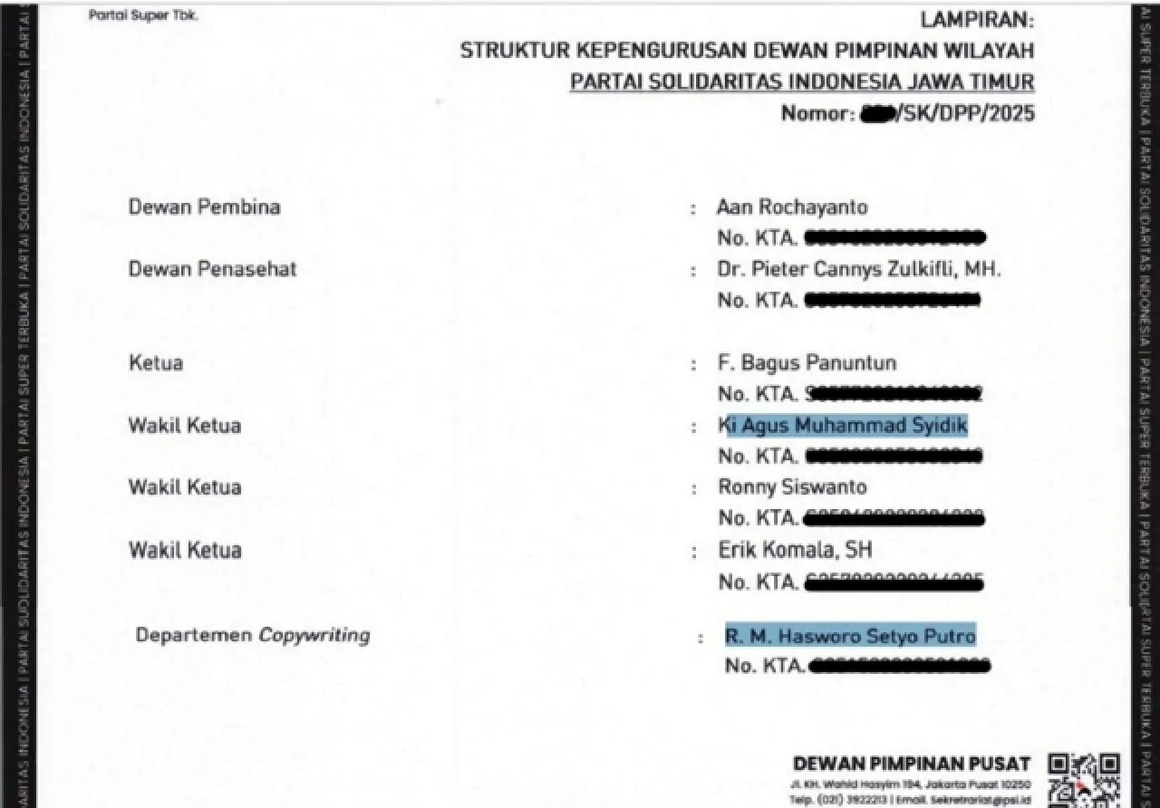 Mantan Napi Jadi Pengurus PSI