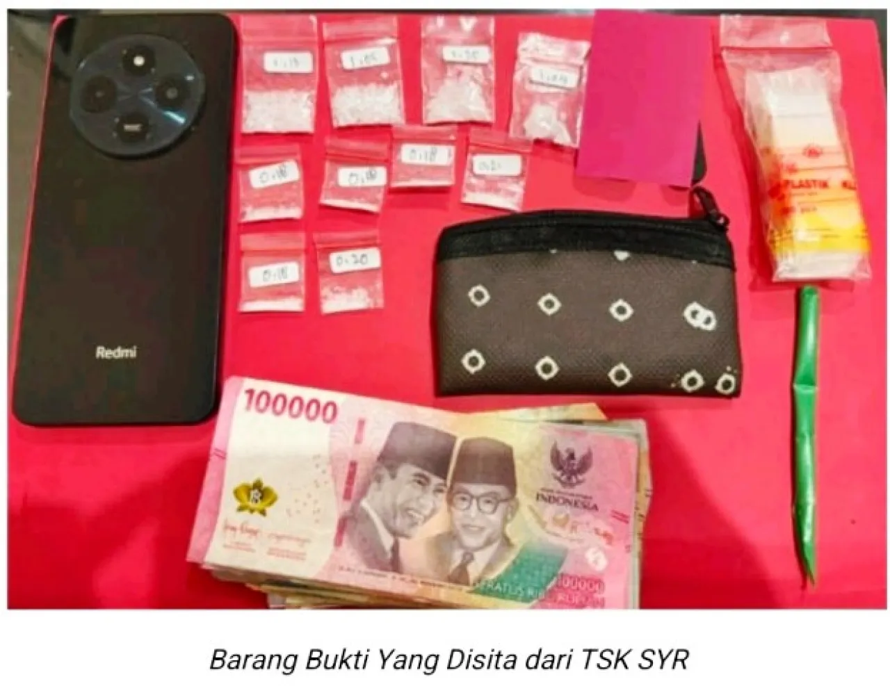 barang bukti sabu milik SYR