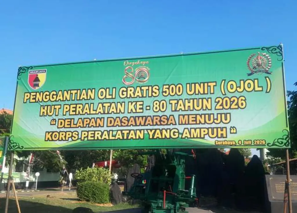 Banner Paldam V Brawijaya Bagi Oli Gratis