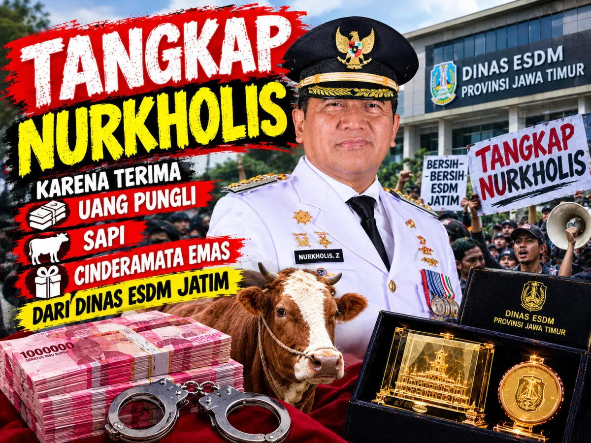 Pungli Izin ESDM: Nurkholis DLH Jatim Dapat Uang, Emas dan Sapi