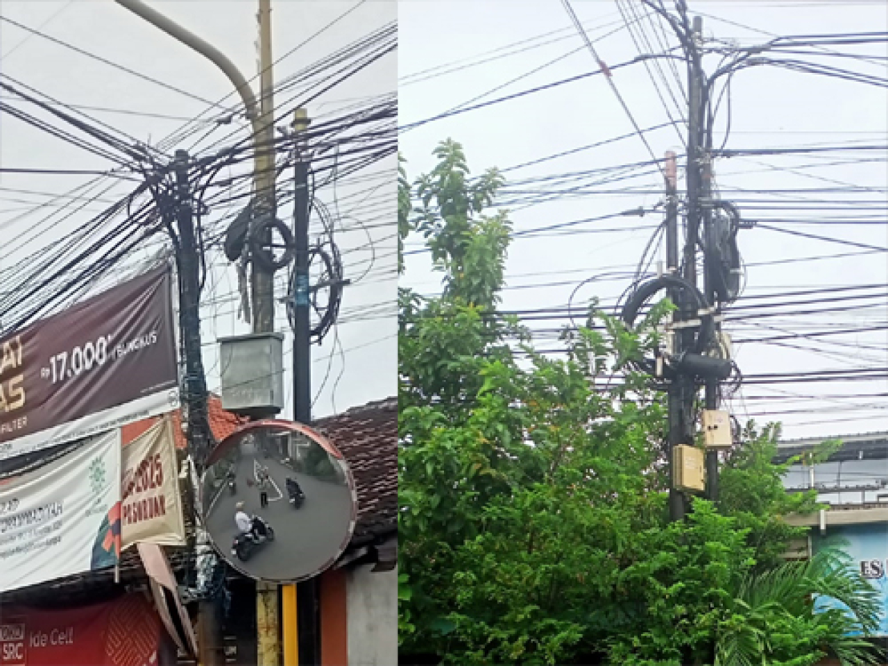 Foto dokumen tiang wifi di Kota Pasuruan.