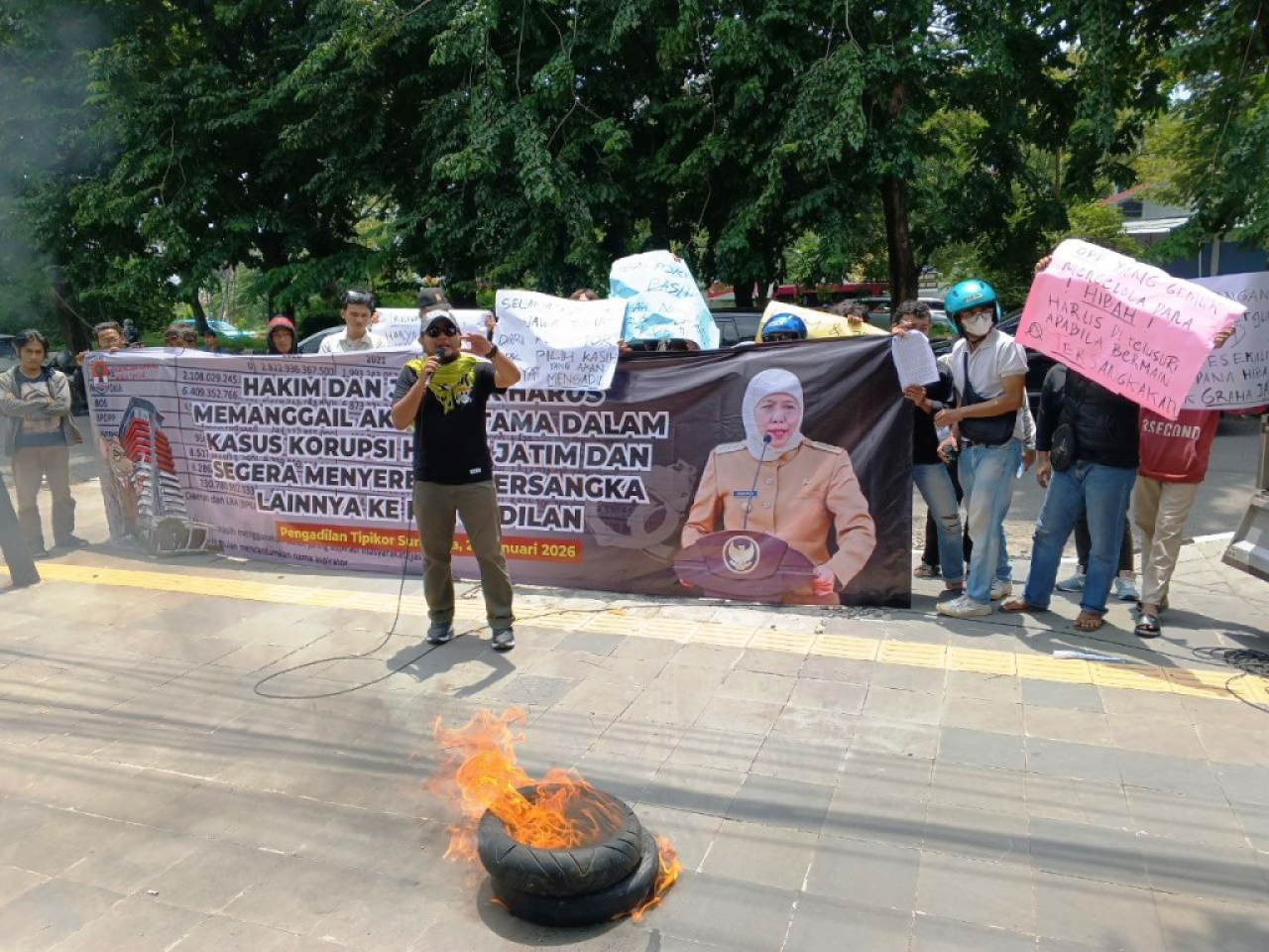 Musfiq koordinator aksi Jaka Jatim.