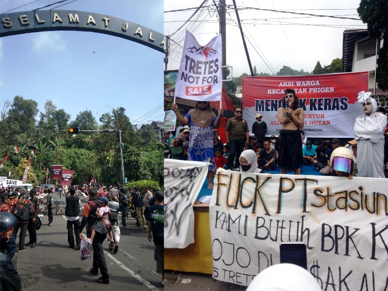 Ribuan Warga Prigen Pasuruan Tolak Alih Fungsi Hutan Tretes