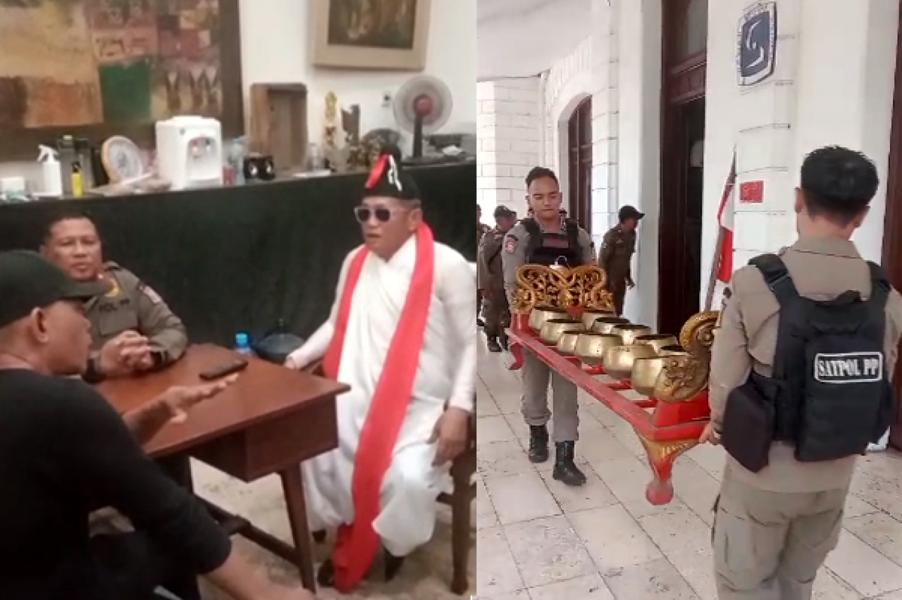 Pengosongan Ruang Dewan Kesenian Surabaya.