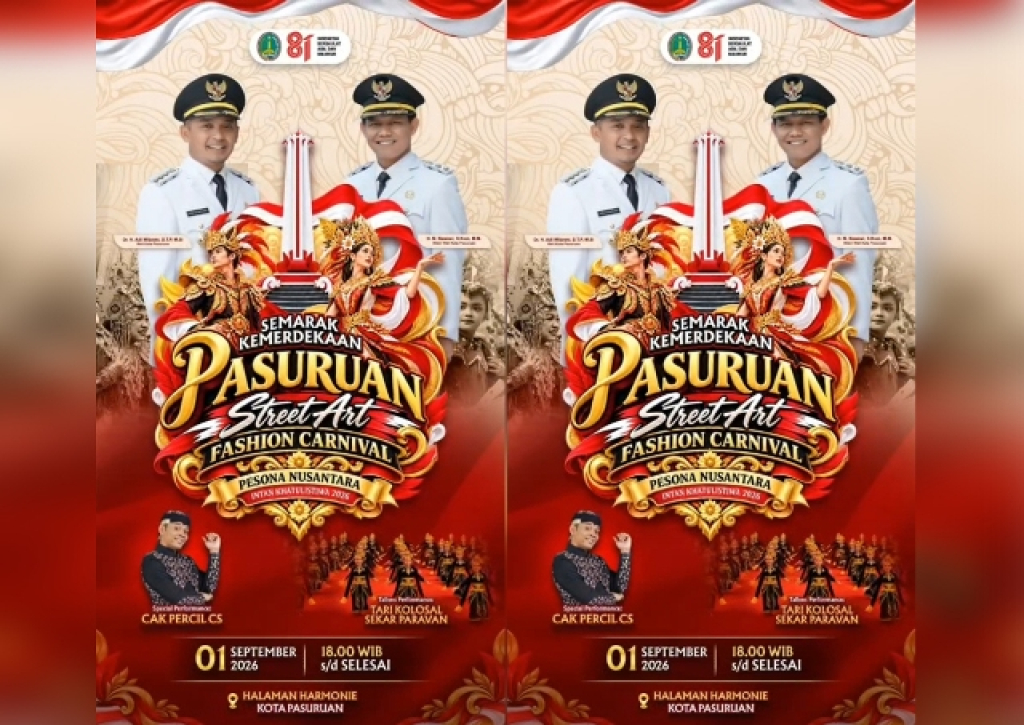 banner Street Art Fashion Carnival Pasuruan.