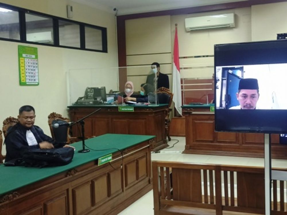 Andi Wibowo Kusumo saat sidang