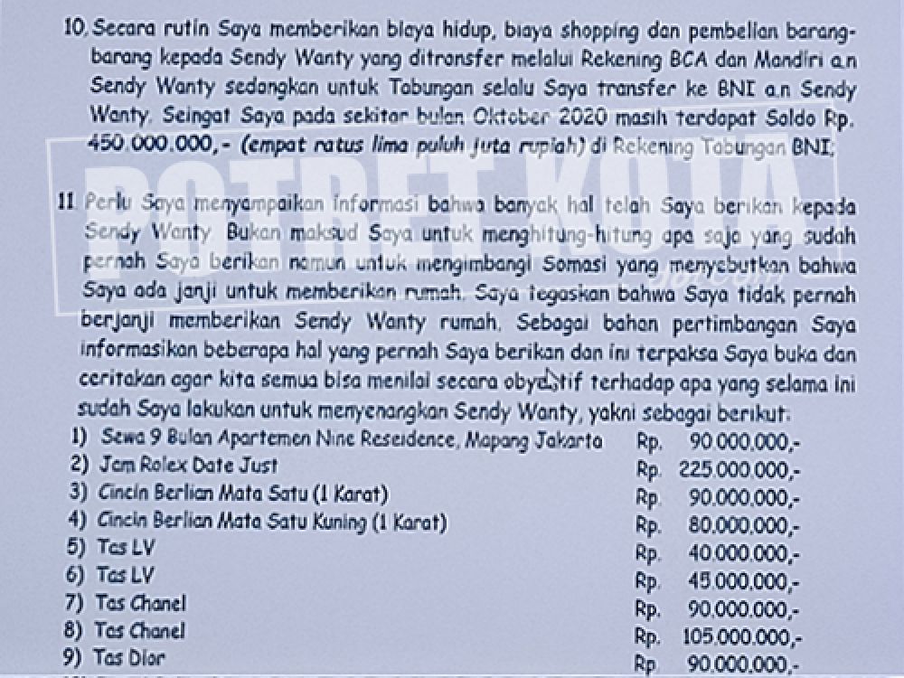 Asmara Sahat Tua Simanjuntak dan Sendy Wanty Terungkap 