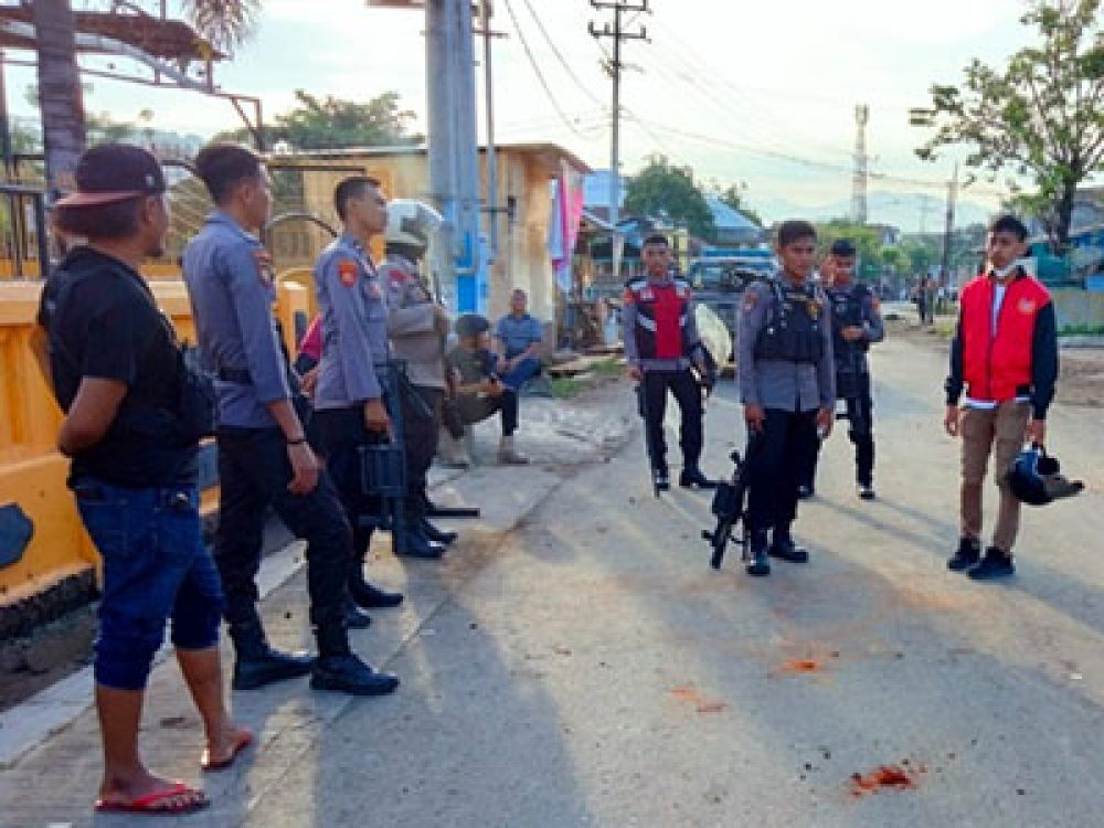 Suasana pasca bentrok antar warga di Bima