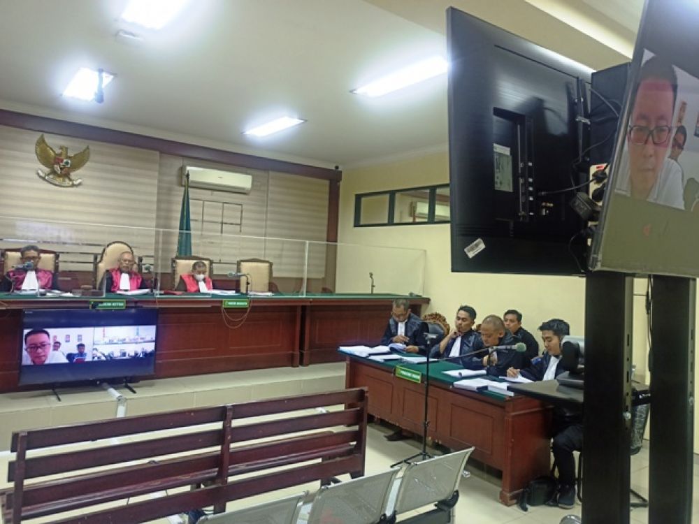 sidang agenda pledoi korupsi lampu PJU-TS