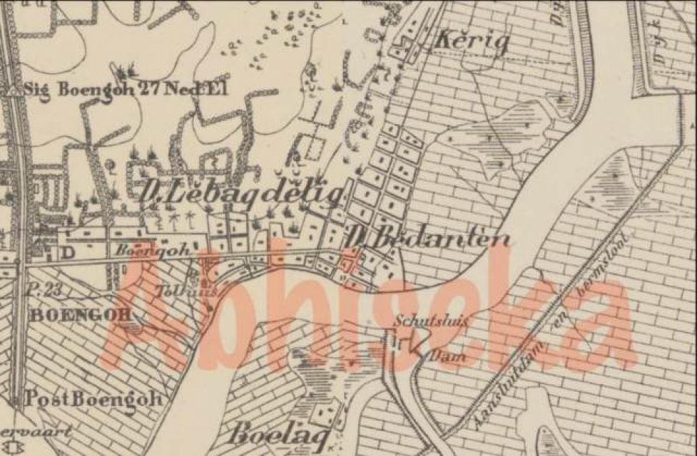 Peta desa Bedanten 1850/Dok. Abhiseka