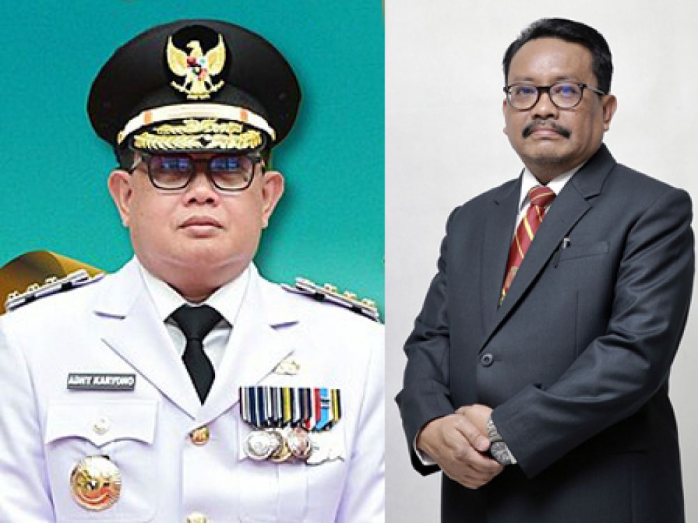 (dari kiri) Adhy Karyono dan Muhammad Mas'ud Said (foto dokumen Pemprov Jatim dan Bank Jatim)