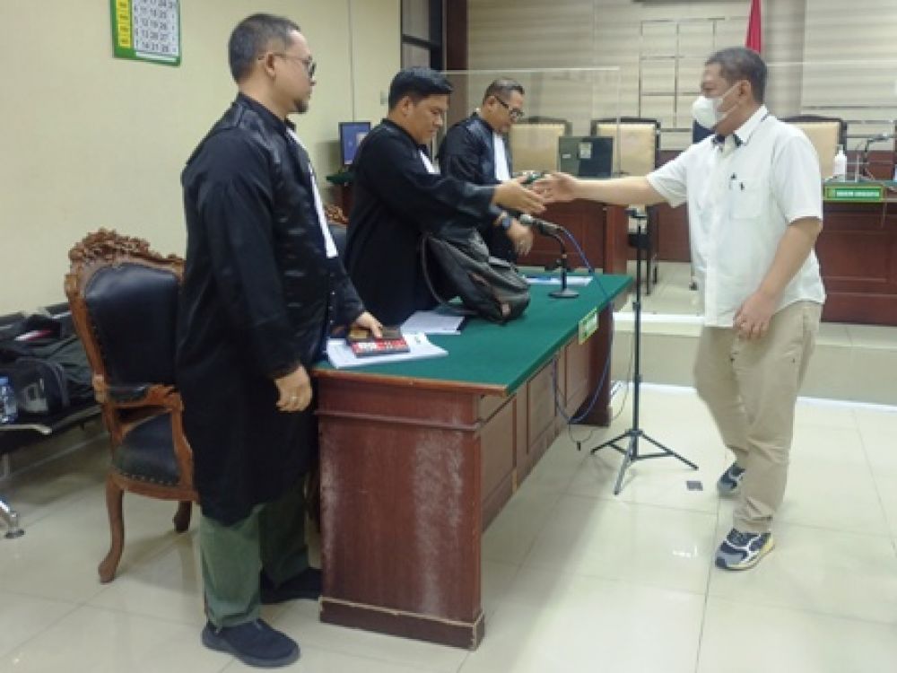 Terdakwa Laurenzius Compernikus Sampela Sembiring 