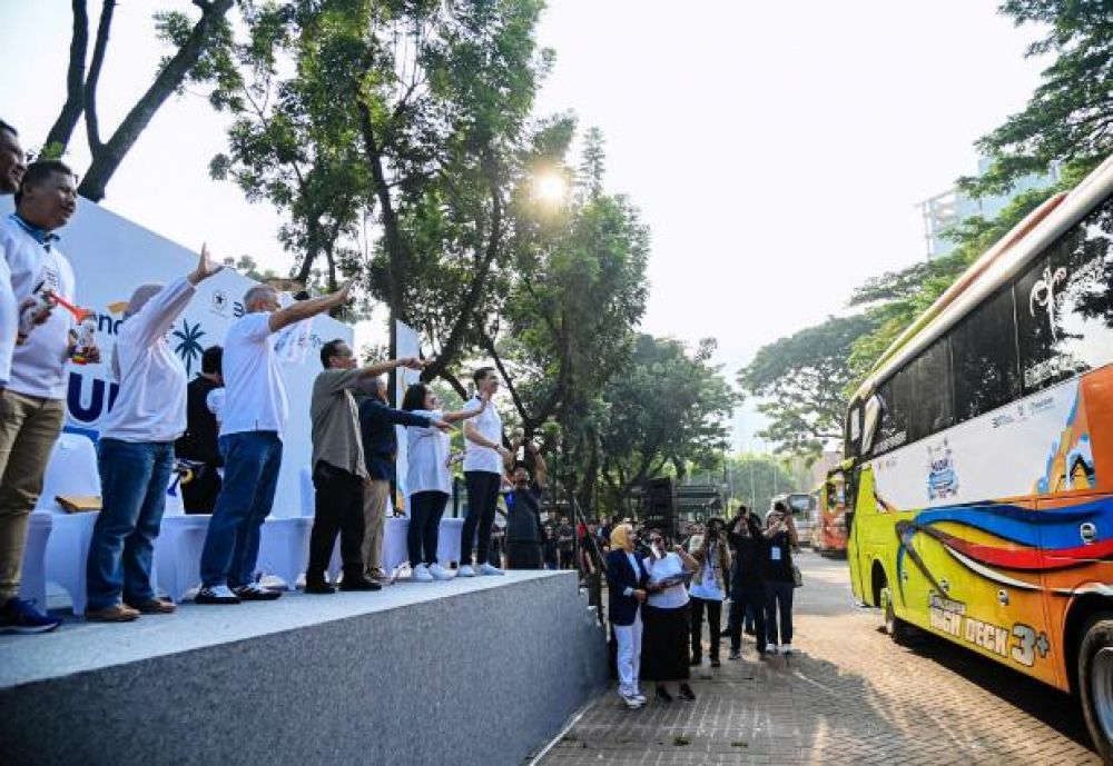 Mensesneg Lepas Rombongan Pemudik 2023
