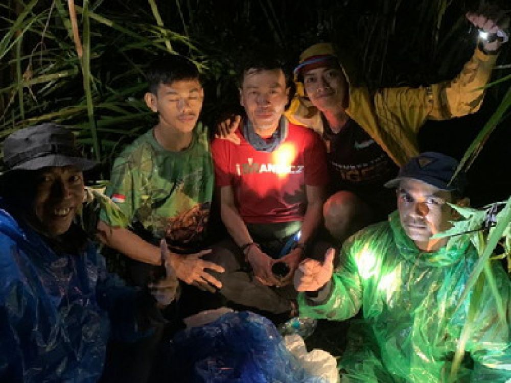 Survivor, Yurbianto (46), asal Jakarta yang dikabarkan hilang, ditemukan di sekitar Puncak Budug Asu.