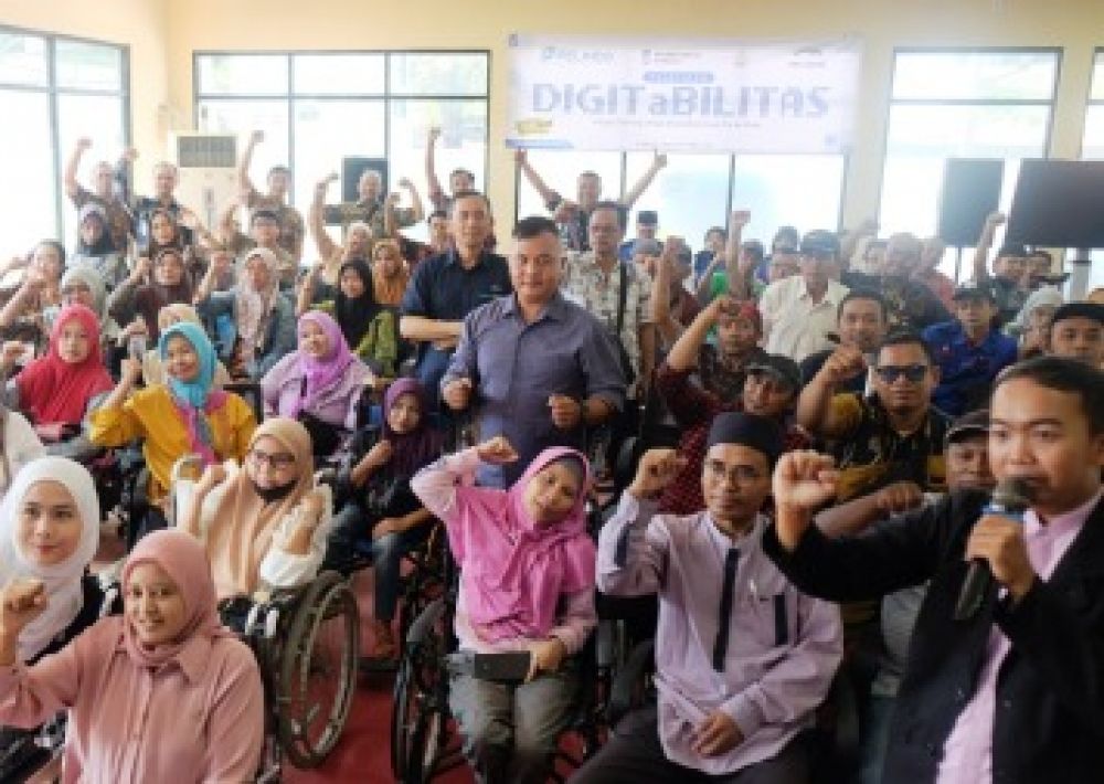 Peserta Disabilitas Acara Pelindo Pelatihan Digital Marketing Berbasis AI.