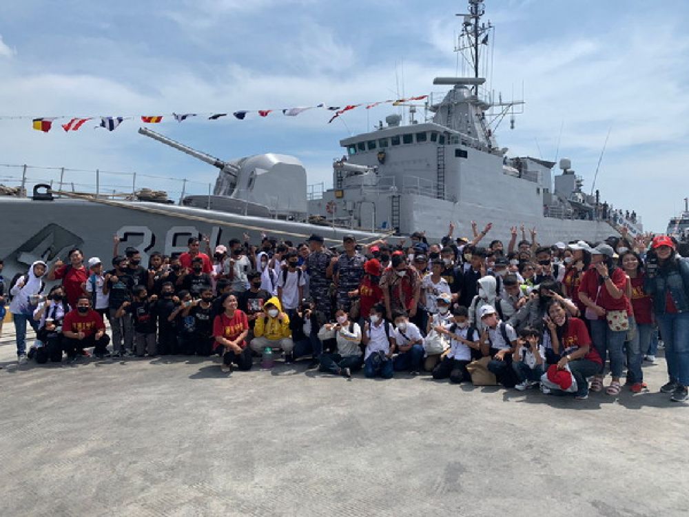 Suasana Open Ship The Rising Tide di Dermaga Tanjung Emas Semarang, Rabu, (04/08/2022).