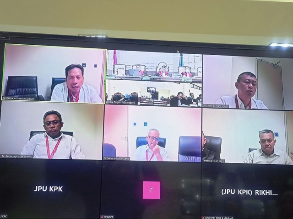Para terdakwa jual beli jabatan Pemkab Bangkalan