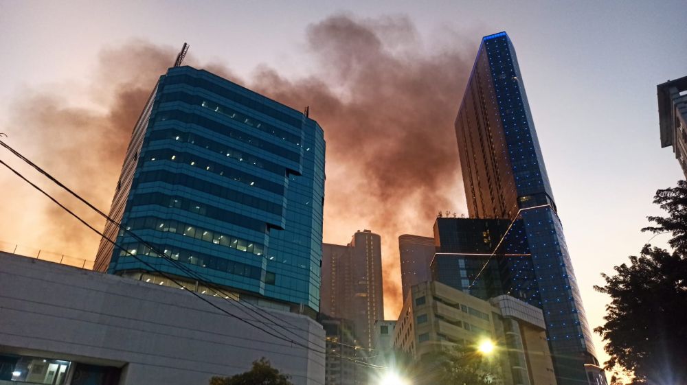 Kondisi gedung TP5 saat kebakaran