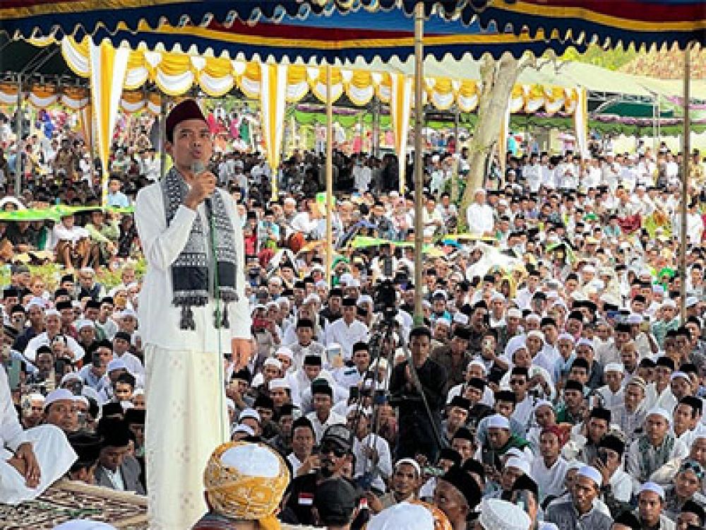 Ustadz Abdul Somad saat mengisi ceramaha di Psantren al-Hamidi Pale Laok, Ketapang, Sampang, Madura.
